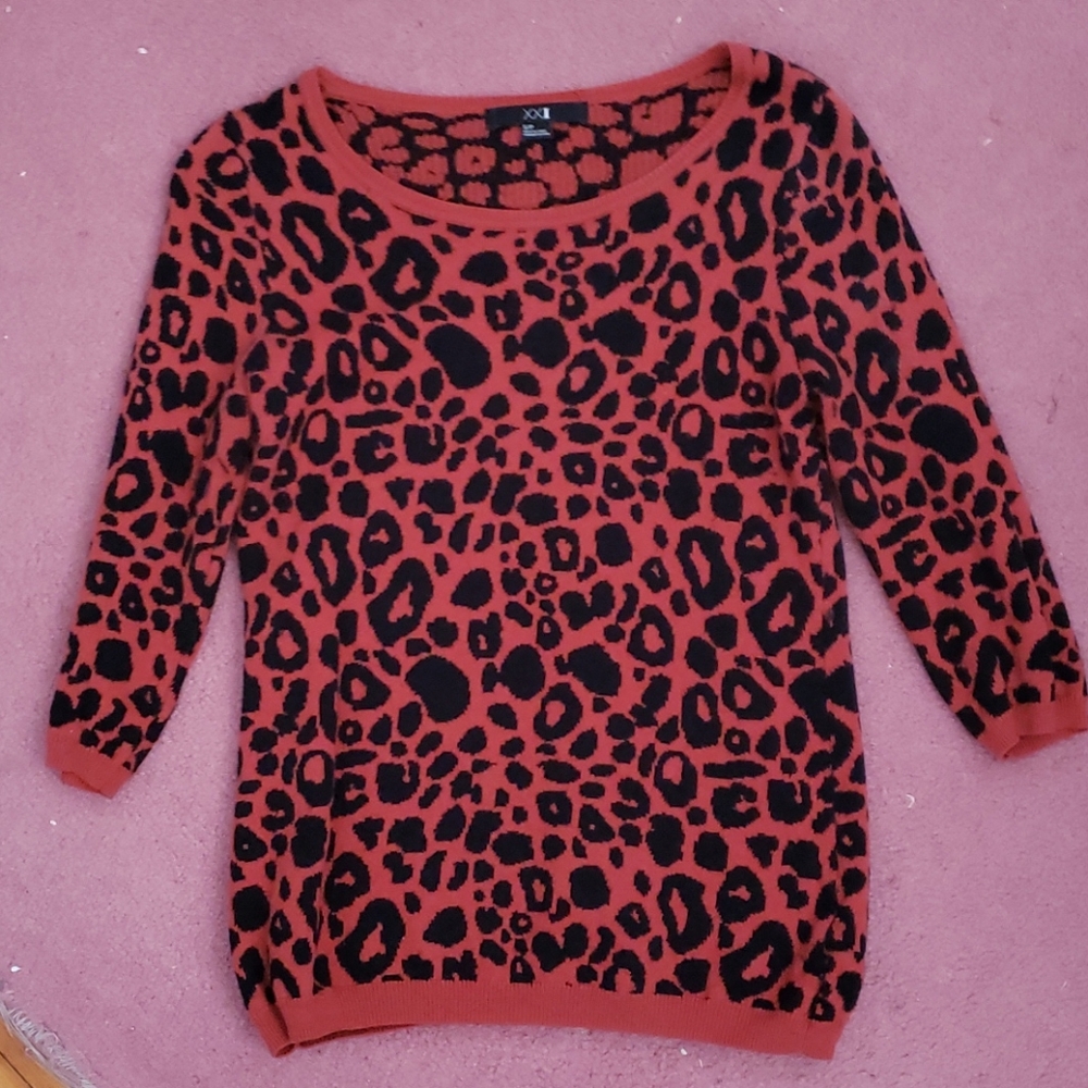 Orange and black leopard print swear forever 21